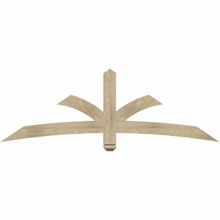 Ekena Millwork Davenport Rough Sawn Timber Gable Bracket, Douglas Fir, 72"W x 24"H x 4"D x 4"F, 8/12 Pitch GBW072X24X0404DAV00RDF